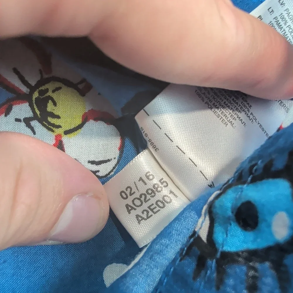 Adidas x Pharrell Williams Hu Awaken Graphic Button Down Shirt XS Blue Festival